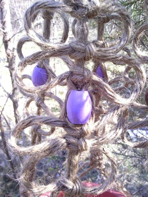 Daisy Chain Macrame Plant Hanger With Lilac Beads - Etsy