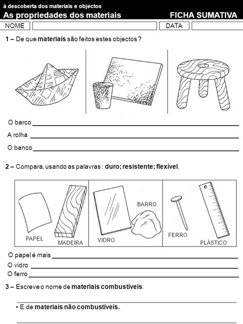 As Propriedades Dos Materiais FICHA FORMATIVA Ppt Carregar
