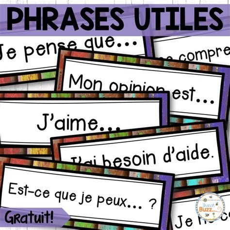 Phrases Utiles Pour La Classe