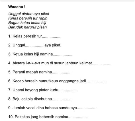 Soal Uas Bahasa Sunda Kelas 4 Dan Kunci Jawaban Link Guru