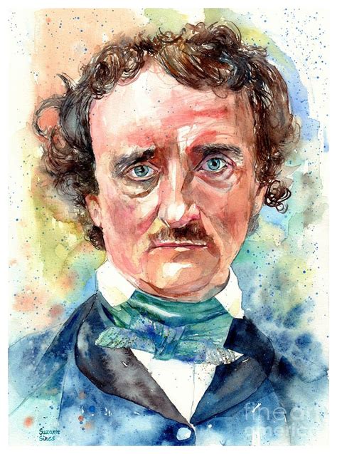 Edgar Allan Poe Portrait Painting by Suzann Sines - Pixels