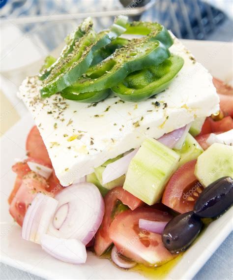 Authentic Greek salad feta cheese — Stock Photo © rjlerich #13420240