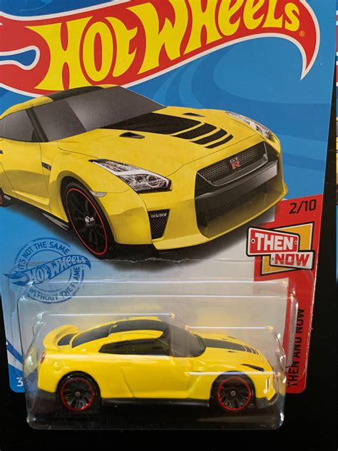 Hot Wheels 17 Nissan Skyline GT R R35yellow Long Card Then And Now Hard To Find Collector