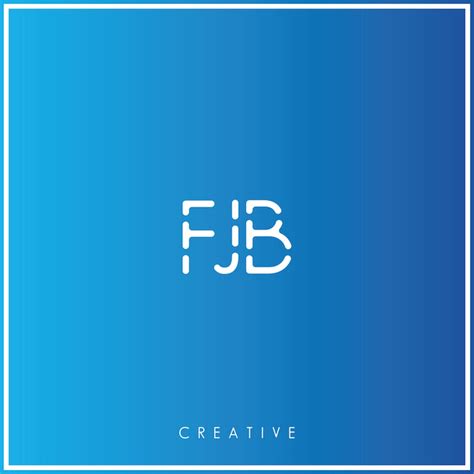 FJB Premium Vector último diseño de logotipo Diseño creativo de