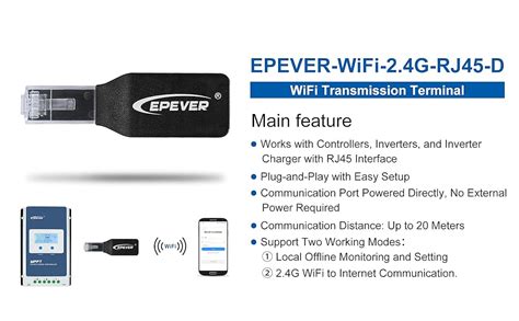 Amazon EPEVER WiFi Adapter Accessories For MPPT Solar Charge