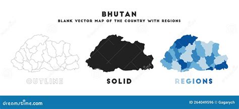 Bhutan map. stock vector. Illustration of cartography - 264049596