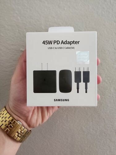 Samsung 45W 5A USB C Wall Charger Super Fast Charging W Cable Black