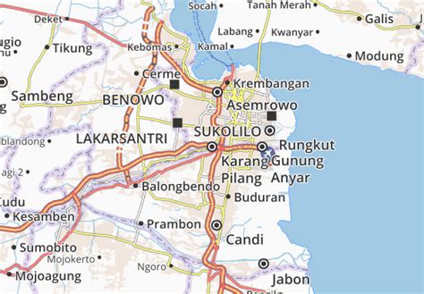 Mapa Michelin Karang Pilang Plano Karang Pilang Viamichelin