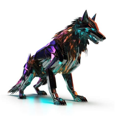 Premium AI Image Illustration Showcase Perfect Cyberpunk Fenrir