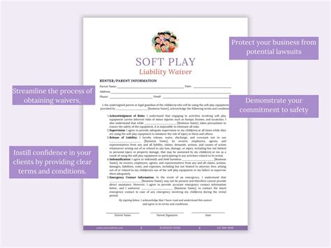 Soft Play Waiver Form Indoor Playground Release Of Liability Template