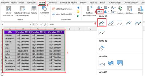 Gr Fico De Linhas No Excel Como Criar Excel Easy