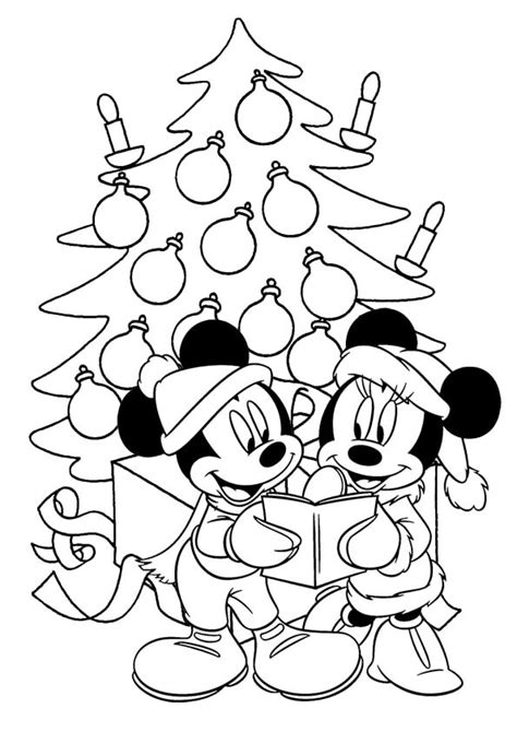 Topolino E Minnie Da Colorare Disegni Di Natale Da Colorare Per The