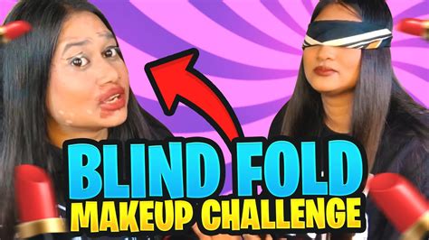 Blindfold Makeup Challenge 💄💋 Hashtag Vloggers Youtube