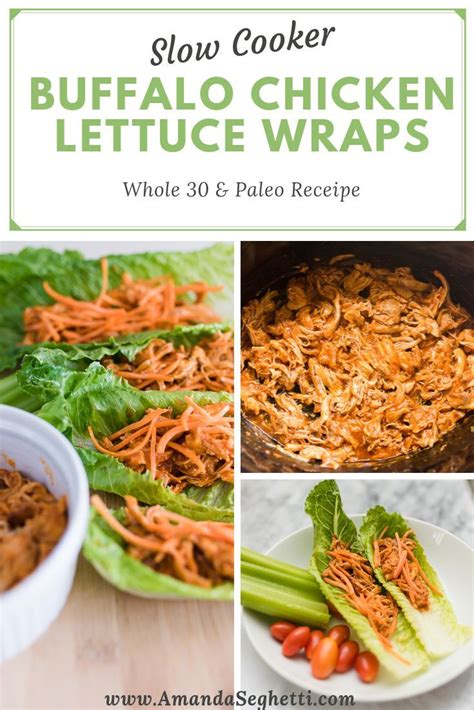 Easy And Healthy Crockpot Buffalo Chicken Lettuce Wraps Whole30