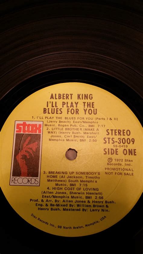 Albert King - I'll Play The Blues For You (Vinyl, LP, Album, Promo) | Discogs