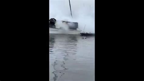 Firefighters Battle Multiple Boat Fires At Baltimore Marina