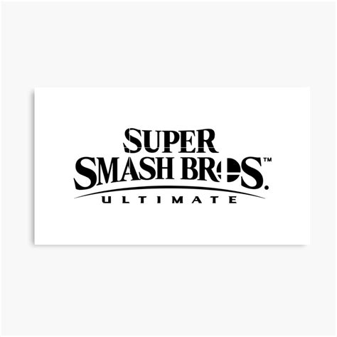 "Super Smash Bros. Ultimate Logo" Canvas Print by duosero | Redbubble