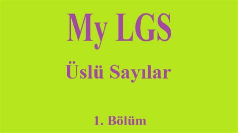 My Lgs Sl Say Lar B L M Youtube