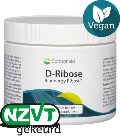 D Ribose Bioenergy Ribose NZVT Gekeurd Springfield Nutraceuticals