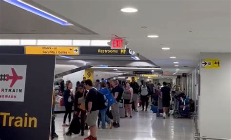 Passengers Pack Newark Airport Amid Flight Disruptions