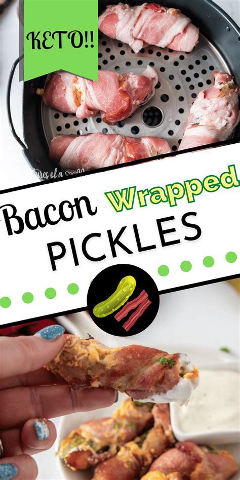 Air Fryer Bacon Wrapped And Stuffed Keto Fried Pickles Adventures Of