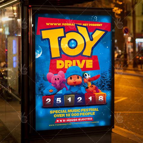 Christmas Toy Drive Flyer Psd Template Behance