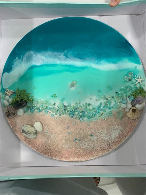 Ocean Art Ocean Waves Epoxy Resin Resin Art Seaside Decor Beach