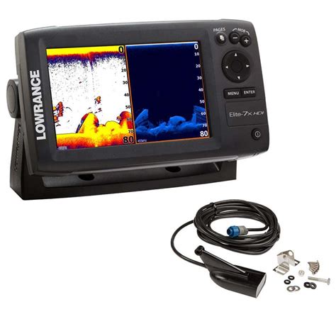 Lowrance Elite X Hdi Fishfinder W Transom Mount