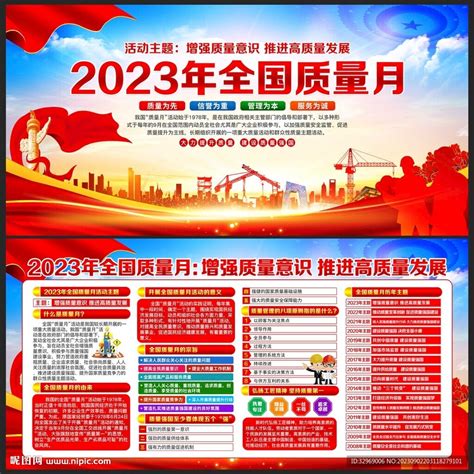 2023年全国质量月设计图展板模板广告设计设计图库昵图网