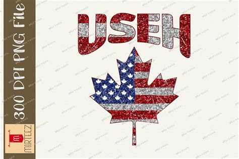 Useh Leaf Canadian American Flag PNG Graphic by Mirteez · Creative Fabrica