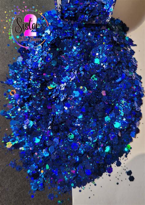 Ocean Mix Holographic Blue Chunky Mix Glitter Chunky Fine Etsy