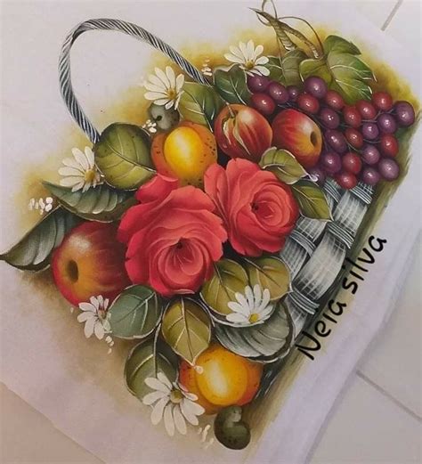 Pin De Carmen Vega Em Fruteros Em Tecido Tinta De Tecido Pintura Em