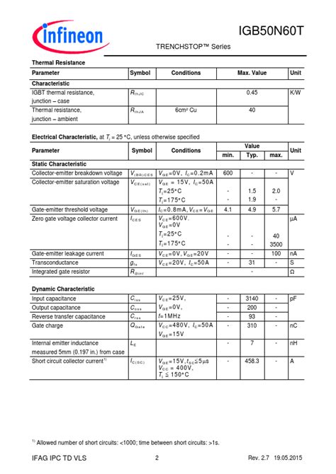 Igb N T Datasheet Infineon