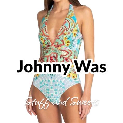 Johnny Was Swim Johnny Was Boho Elena Twist Halter One Piece