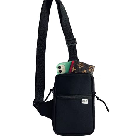 Shoulder Bag Mini Bolsa Necessaire Pochete Tiracolo Preta Neoprene