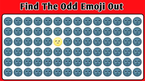 How Good Are Your Eyes Find The Odd Emoji Out Emoji Puzzle