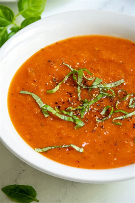 Roasted Red Pepper And Tomato Soup Recipe The Schmidty Wife