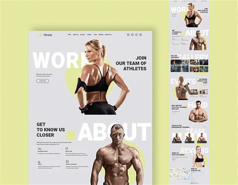 GYM Website Template on Behance