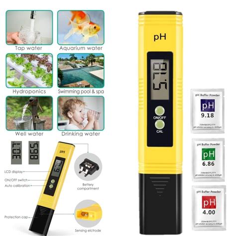 Digital Electric Ph Meter Lcd Tester Pocket Hydroponics Aquarium Water