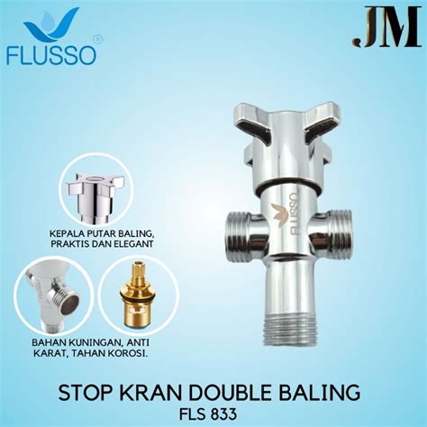 Jual Stop Kran Double Baling Stop Kran Kloset Cabang Stop Kran Jet