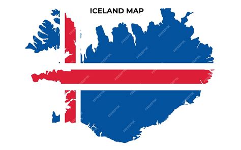 Premium Vector | Iceland national flag map design illustration of ...