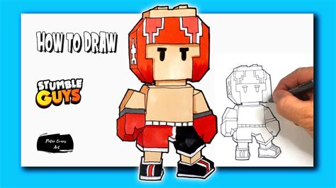 How To Draw Pixel Boxer From Stumble Guys Youtube