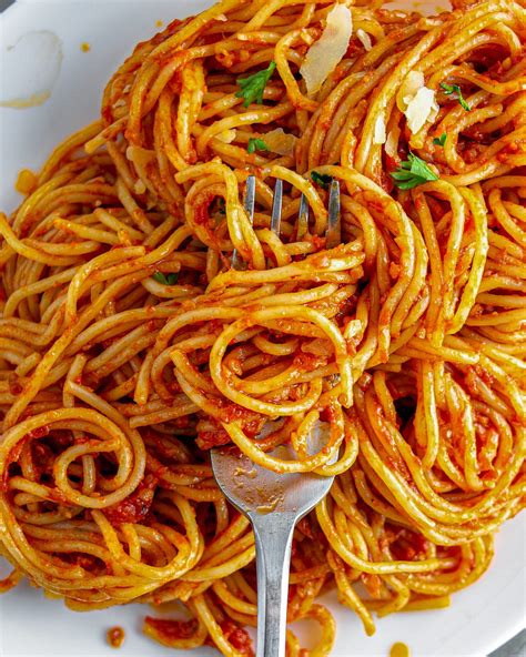 Spaghetti With Cherry Tomato Sauce Cheekykitchen