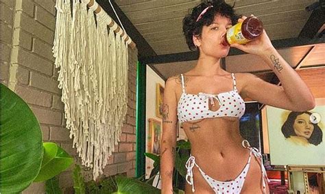 Halsey Flaunts Her Fab Figure In A White And Red Polka Dots Bikini After Rescheduling Summer