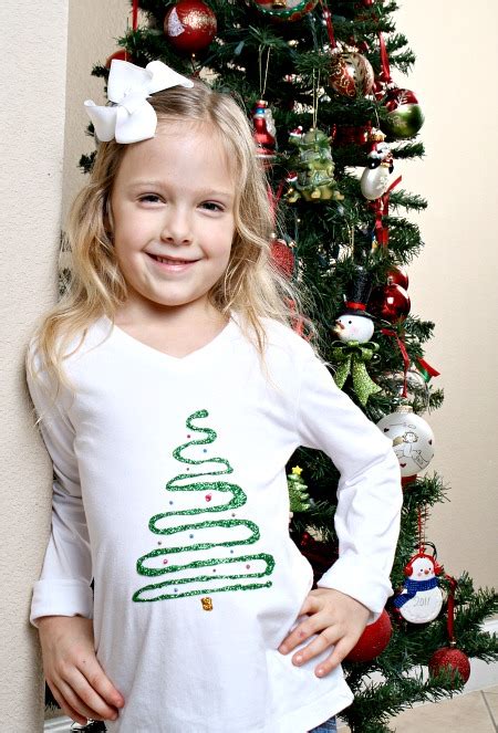 Easy Christmas Tree Shirt For Kids