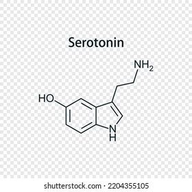 Estructura Qu Mica De La Serotonina Ilustraci N Vector De Stock