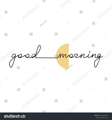 Good Morning Handwritten Lettering Vector Isolated Stock Vector