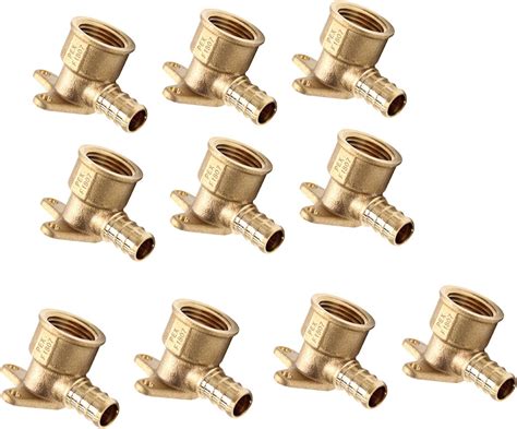 Amazon Pack Of 10 EFIELD Pex Drop Ear Elbow Brass Crimp Fitting