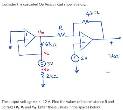 Solved Consider The Cascaded Op Circuit Shown Below 4k2 Chegg