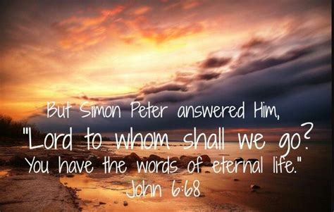 John 6 68 NKJV But Simon Peter Answered Him Lord To Whom Shall We Go